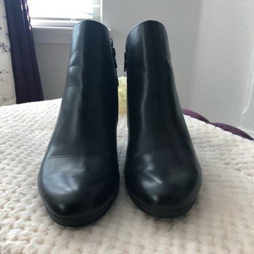 Andrew Geller  Booties Keira Black Ankle Block Heel Boots Size 11M