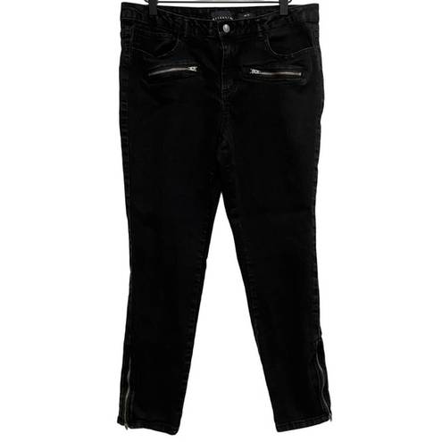 Attention  Black Slim Fit Zipper Skinny Jeans 12