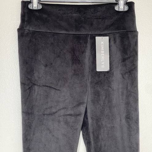 Kimberly  C Womens Pants Size Small Velvet High Rise  Black Soft Comfy Straight