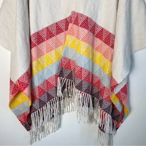 American Eagle  AE Shawl Poncho Southwestern Multicolor OS One Size Fringe Soft