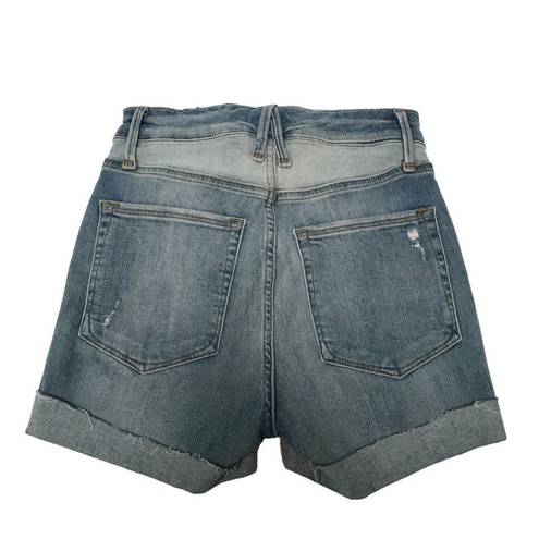 Good American  The Cut Offs  stretch denim shorts 00/24