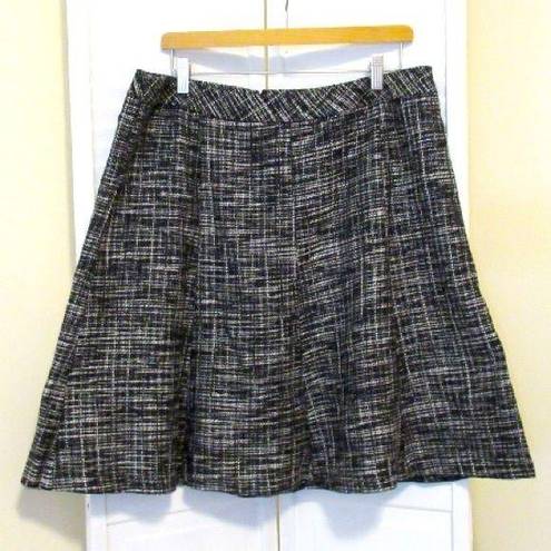 Coldwater Creek NWT  Womens size 16 Black white Tweed skirt