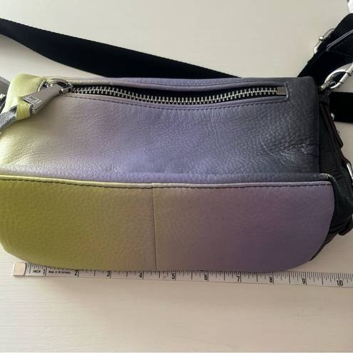 Aimee Kestenberg  Crossbody Leather Bag Ombré Purple, Yellow and Gray