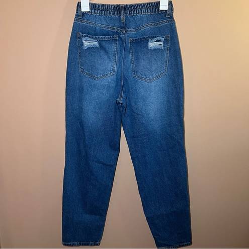 Wax Jean Womens distressed baggy jeans