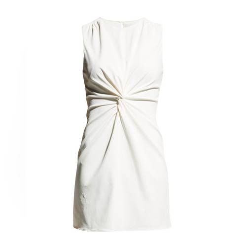 Cinq à Sept Andrea Gathered Sleeveless Mini Dress Ivory, Size 14 New w/Tag $345