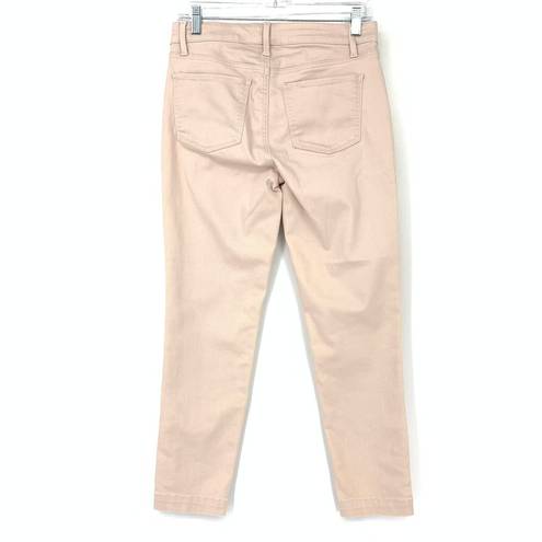 Talbots  Jeans Women's Sz 2 Flawless Five-Pocket Skinny Ankle Leg Button Hem Pink