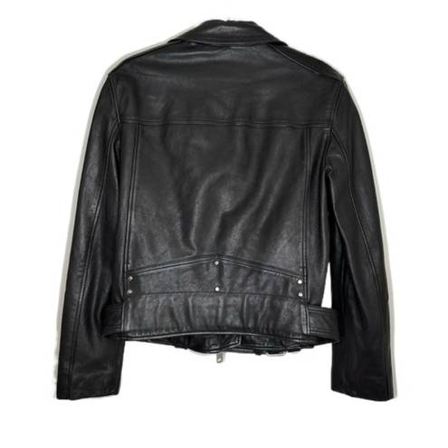 ALLSAINTS ‎ Sheep Leather Luna Biker Jacket in Black Size Medium