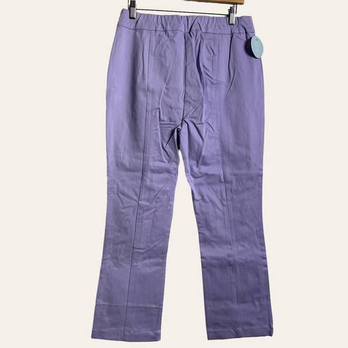 Hill House  Lavender Purple Claire Mid Rise Straight Leg Pants Size L