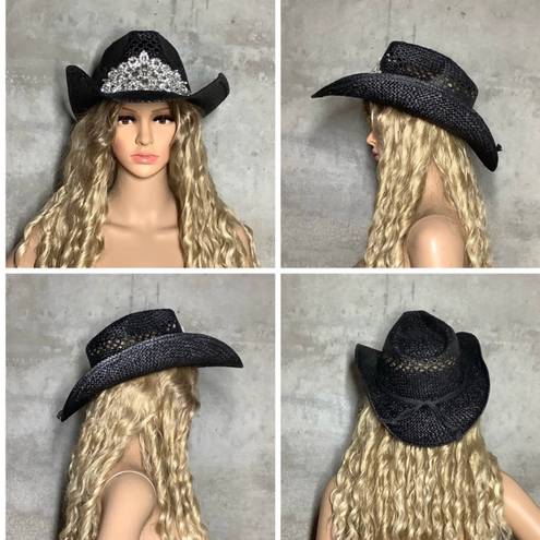 Rock & Roll Cowgirl COWBOY BLING DIAMOND COWGIRL RHINESTONE HAT WESTERN SOUTHERN STRAW FESTIVAL