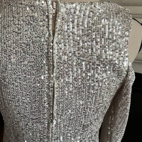 SO Juniors'  Sequin Cutout Shoulder Mini Dress, Size M -NWOT