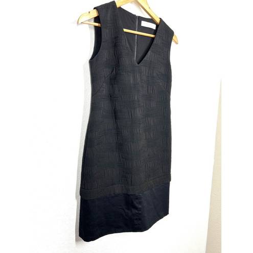 Hunter Bell  Julia Sheath Dress XS Black Textured Sleeveless