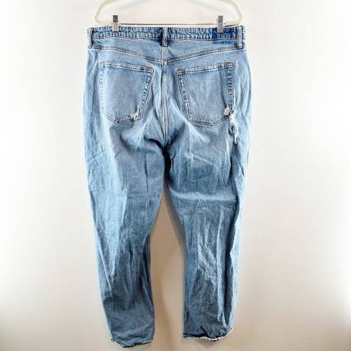 Abercrombie & Fitch  The Dad High Rise Curve Love Button Fly Jeans Blue 18