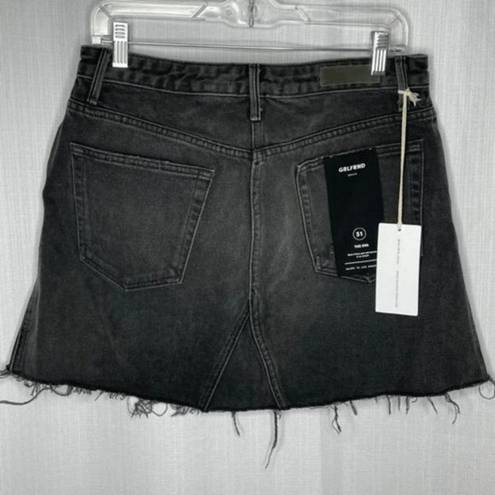 GRLFRND  Black Eva Mini Denim‎ Skirt