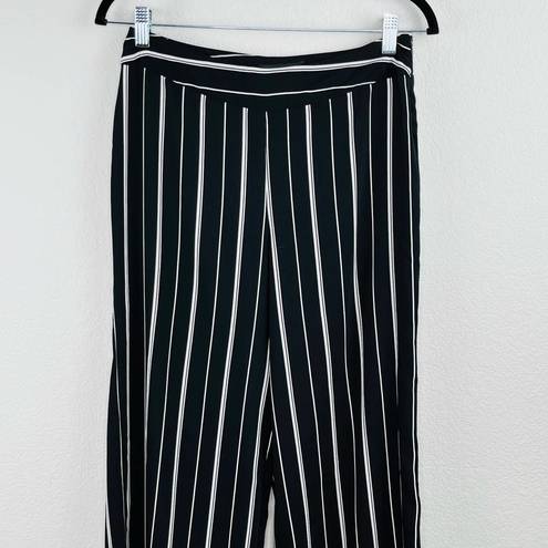 Like an angel  Black White Striped Wide Leg Dress Slacks Pants SZ Small 28" Waist