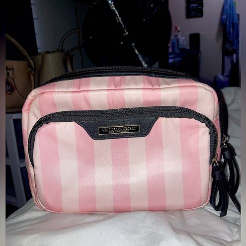 Victoria's Secret Victoria’s Secret Pink Striped Cosmetic Bag