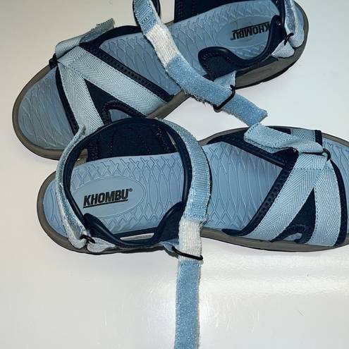 Khombu  Two Tone Blue Adjustable Women’s Outdoor Hiking All Terrain Sandals- 9.5