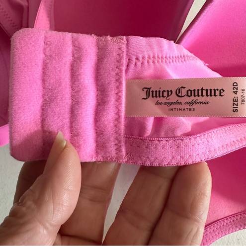 Juicy Couture  Bra 42D Pink Padded Underwire Adjustable Clasp Back