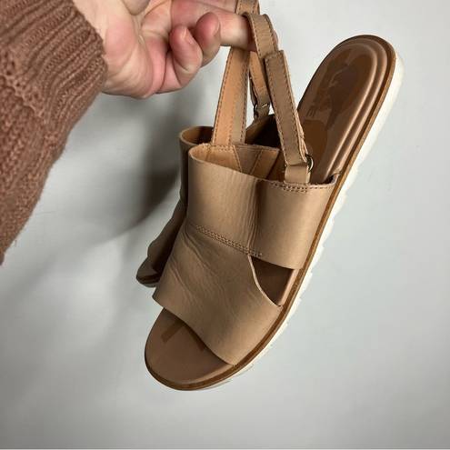 Sorel  Ella ll sling back sandals tan leather size 8