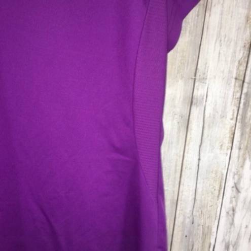 FILA Purple Fitted V Neck Tee