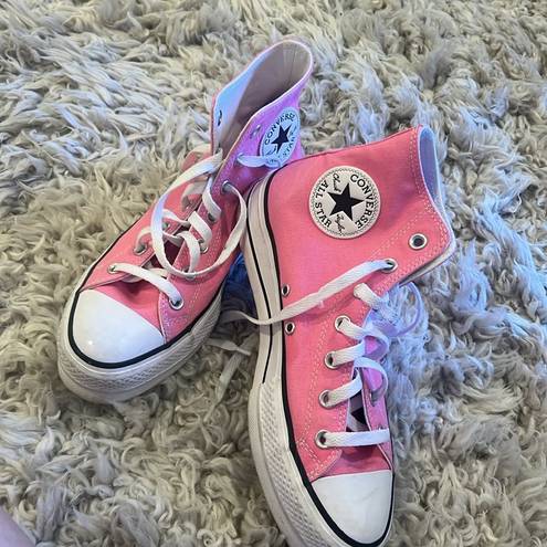 Converse Pink platform chuck taylor 