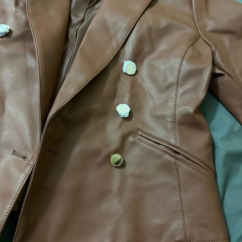 Marc New York  Leather blazer / chocolate / small NWT