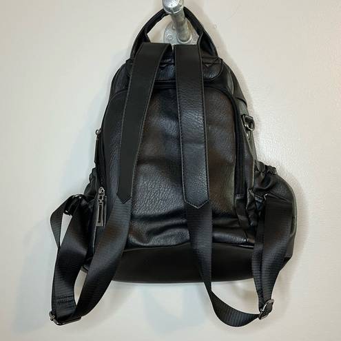 Women’s Black Faux Leather Backpack Purse