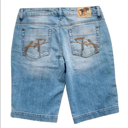 Chip & Pepper Vintage  Shorts Light Wash Denim Y2K Bermuda Jean Size 7 Junior NWT