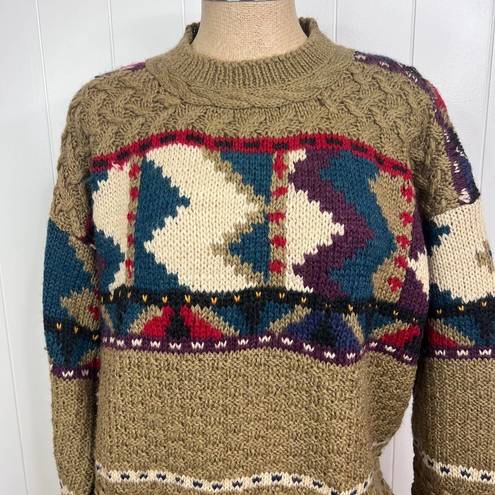 Boston Traders VTG Boston Trader Limited Edition Hand Knit 100% wool Crewneck Sweater SZ L