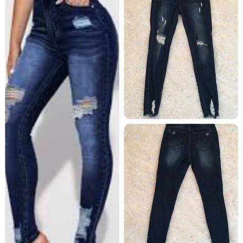 Krass&co ENJEANS DENIM ! Distressed Darkwash Skinny