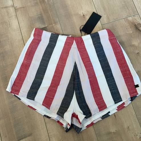 The Row NWT Stone Striped Shorts Viscose Sz 8