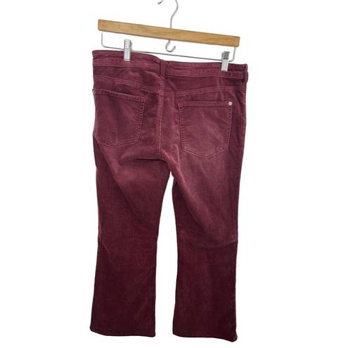 Pilcro  Anthropologie Icon Flare Corduroy Pants Women's 30 Burgundy Y2K