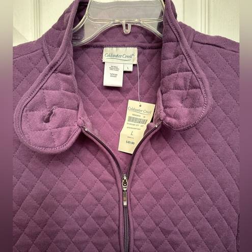 Coldwater Creek  purple quilted vest NWT