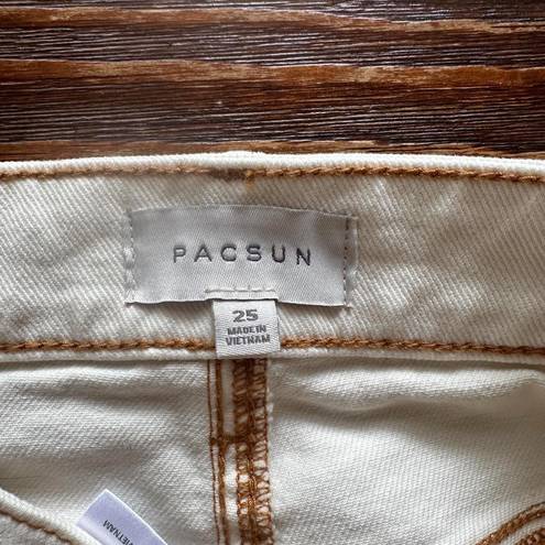 PacSun Mid-Rise Mini-Skirt Beige Denim