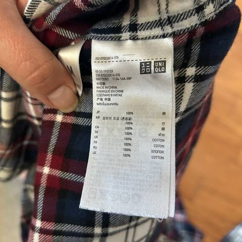 Uniqlo Like new  ladies plaid shirt size M