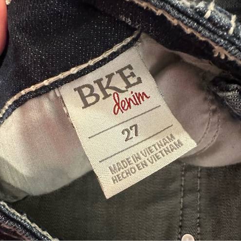 BKE  Denim Stella Distressed Dark Wash Jean Shorts