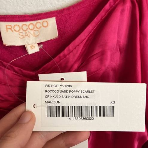 Rococo  Sand x Revolve Poppy Mini Dress Magenta XS