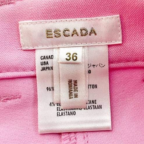 Bubblegum Escada High Waisted Ankle Length Straight Leg Jeans Stretch  Pink 36