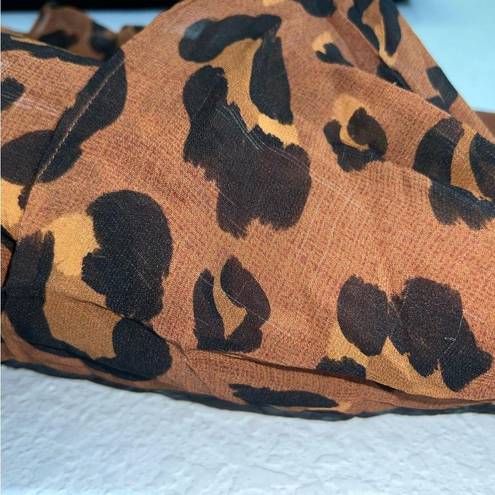 Farm Rio  Caramel Maxi Leopard Frill Skirt