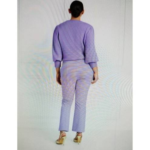 Hill House  The Claire Pant Stretch Cotton Kick-Out Crop in Lavender Size XS