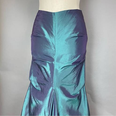 Jovani  Skirt Iridescent Green Purple Train Women‎ Mermaid Shimmer 10 Prom Formal