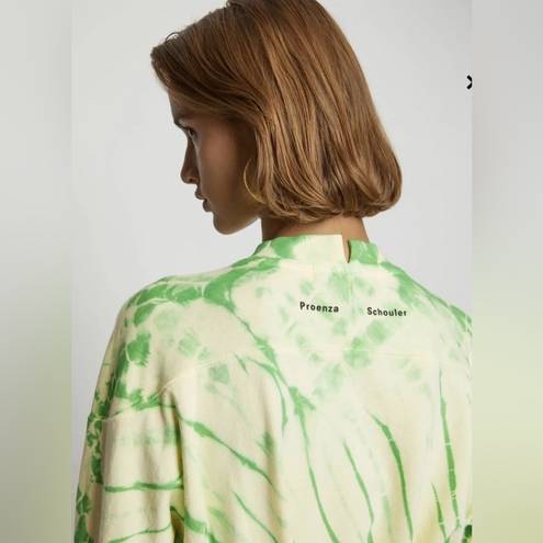 Proenza Schouler  White Label Women’s Green/Yellow Tie/Dyed Long Sleeve Crewneck