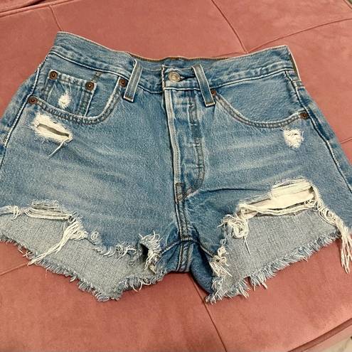 Levi’s  501 Cut off Denim Shorts size 24W