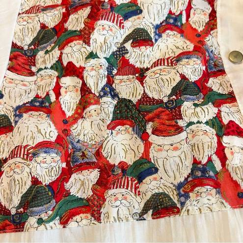 Krass&co Vintage 90s Tap &  Christmas Santa Button Down Blouse Top Women’s Size Medium