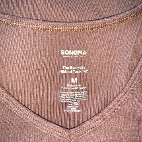 Sonoma BOGOF  Brown Ribbed Tank Top