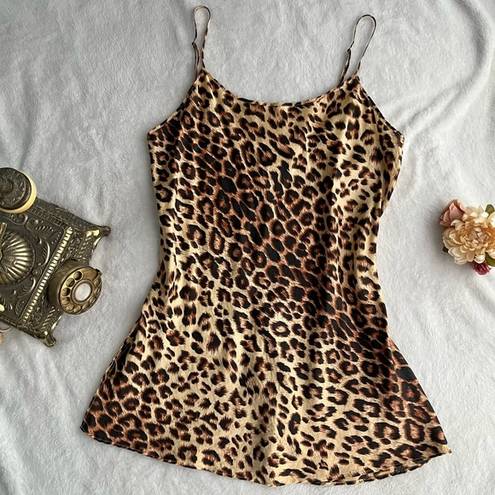 Natural Reflections  Silk Leopard Print Slip