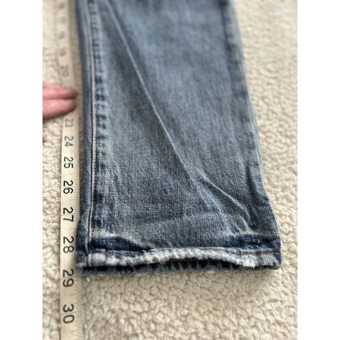 Pistola  Presley High Rise Relaxed Roller Jean Crop Length in Grand Blue Size 28