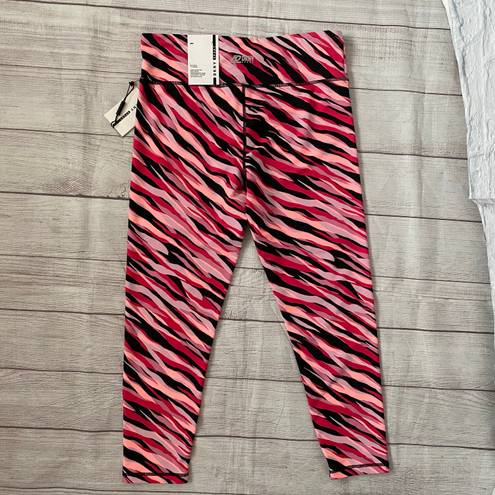 DKNY NWT women L high waist pull on compression leggings multicolor