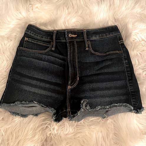 Abercrombie & Fitch  denim jean shorts, size 2 w 26, dark wash