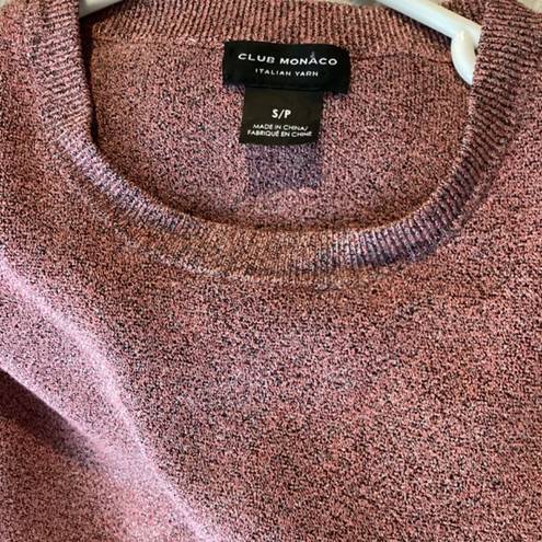 Club Monaco  italian yarn cropped knit Top Pinkish brown