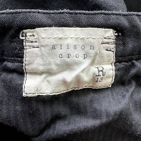 R13  Alison Crop Jeans in Black Rinse